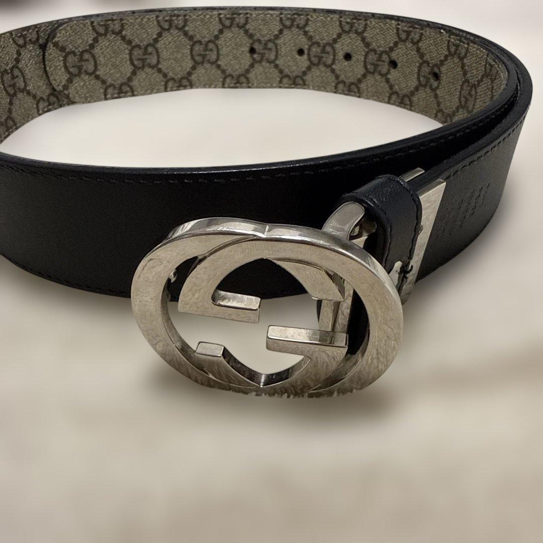 グッチ　GUCCI リバーシブル GGスプリーム キャンバス ベルト　美品