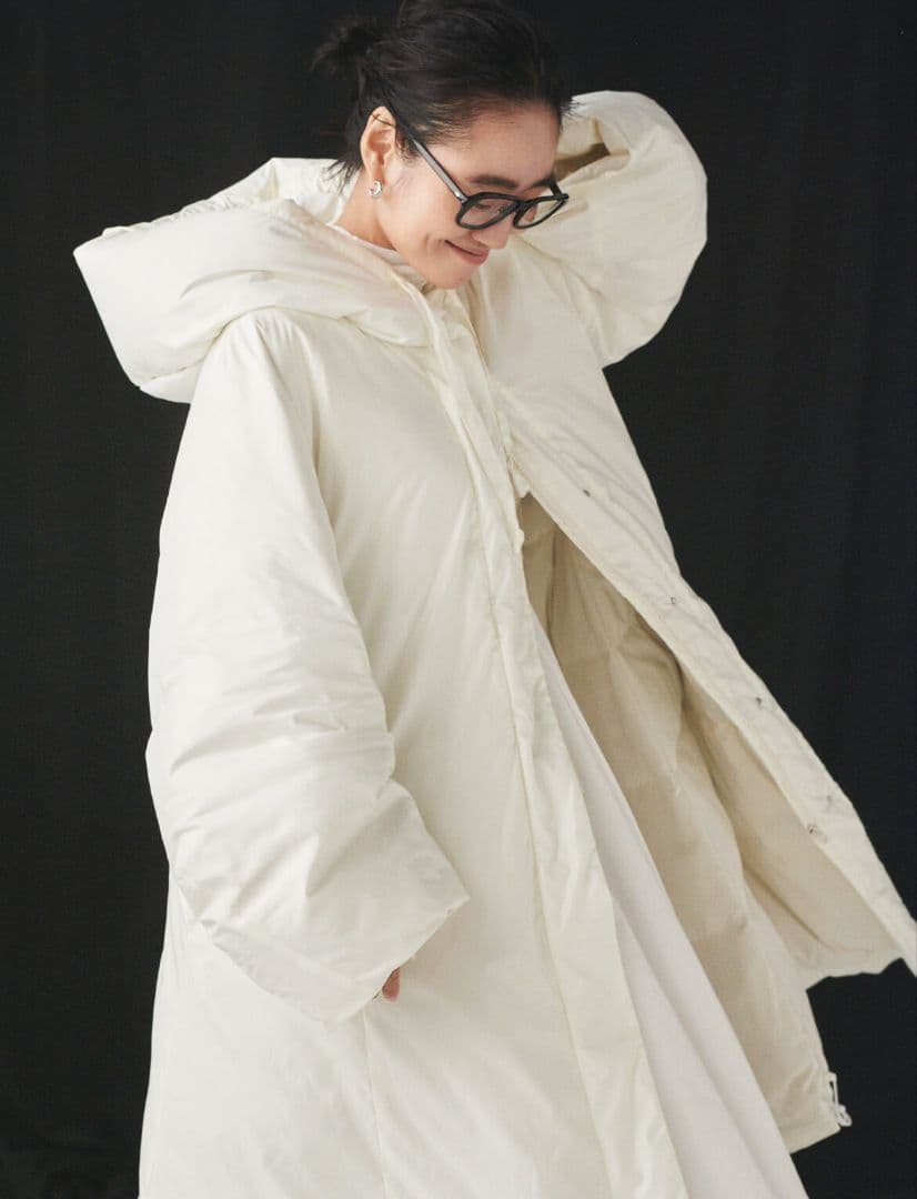 ねこばす☆emmi ダウンコート金子綾 AYA KANEKO 白 サイズ０