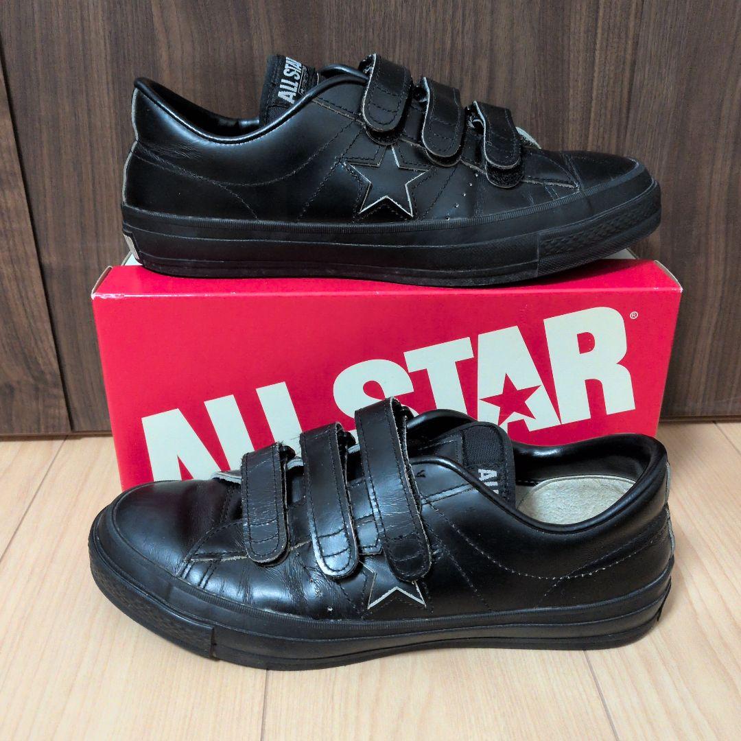 【US8.5】ワンスター　V-3 　黒×黒　 ベルクロ　レザー one star