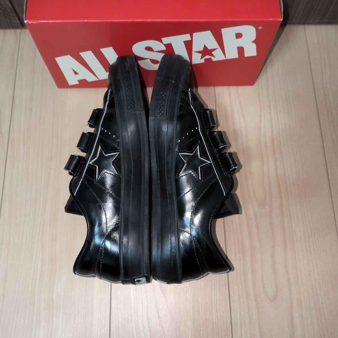 【US8.5】ワンスター　V-3 　黒×黒　 ベルクロ　レザー one star