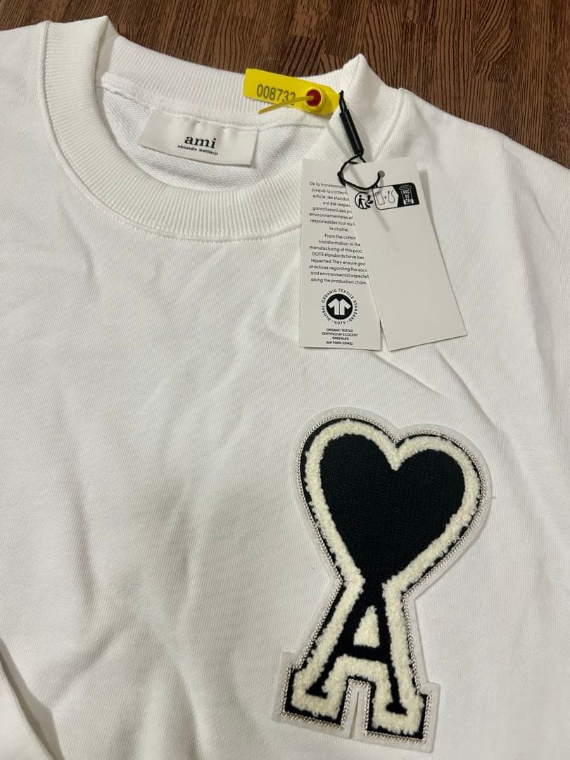 【限定特価】ami スウェット ハート刺繍 ホワイト ニット