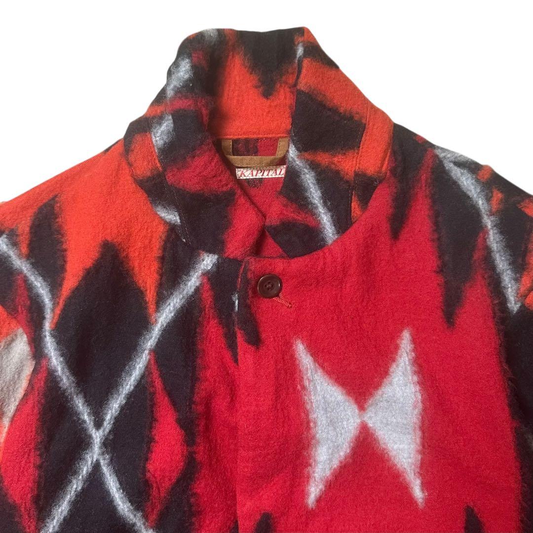 【希少】90’s KAPITAL ネイティブ柄 ジャケット ウールジャケット