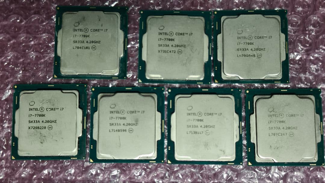 core i7 7700K 7個まとめ売り動作確認済み