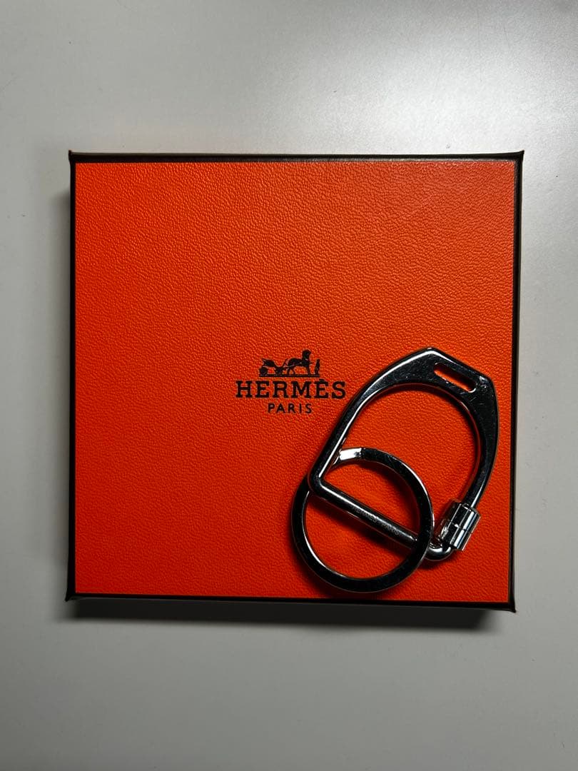 エルメス キーホルダー エトリエ 鐙モチーフ キーリング ステンレス