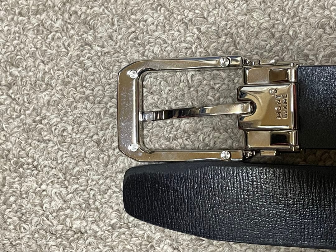 モンブラン ベルト マイスターシュテック 本革ベルト　シルバー金具