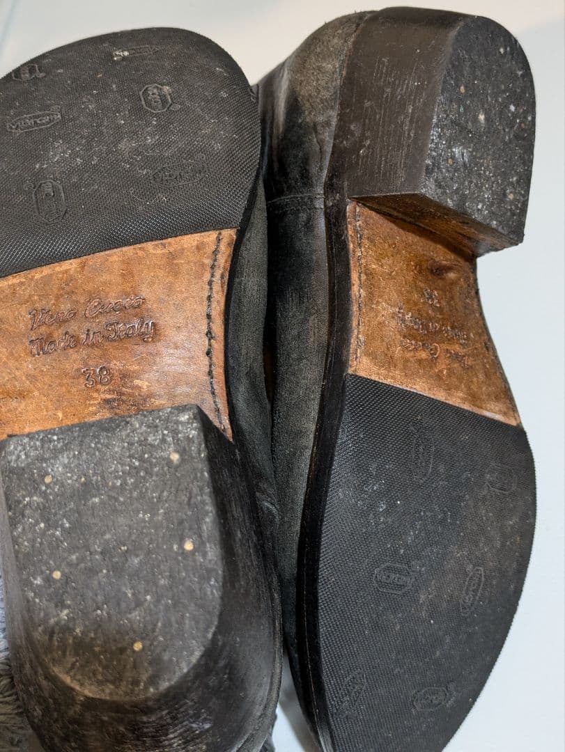 golden  レザーサイドゴアブーツ 38