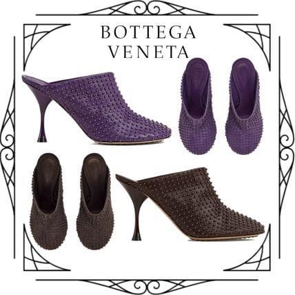 未使用級　ボッテガヴェネタ　ビュレット ドット ソックスミュール　茶色　37