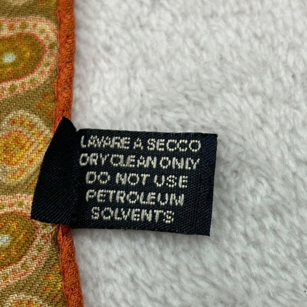 K789 新品未使用 エトロ イタリア製 ストール オレンジ レディース