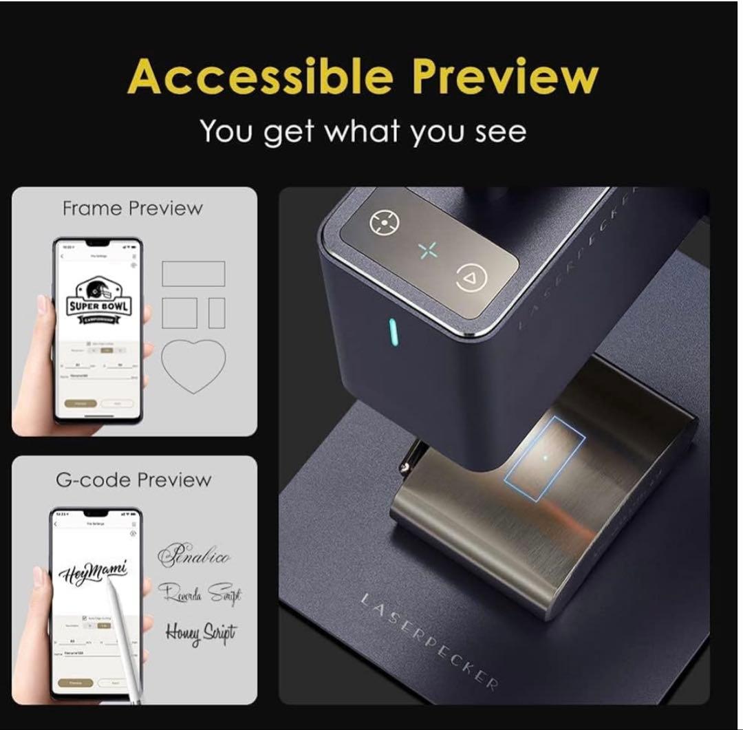 レーザーペッカー2彫刻機、多機能電動台座、パワーバンク付き