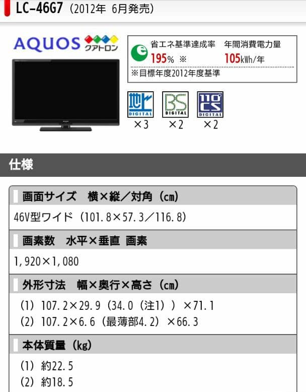 テレビとレコーダーのセット カバー付 引取限定