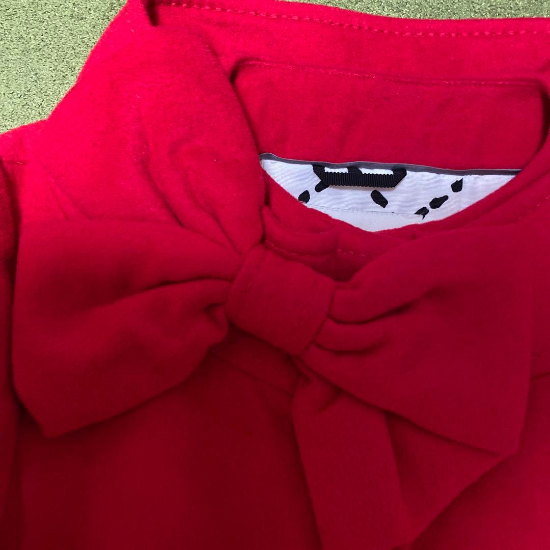 【４日最終！特別最終値下げ】☆ケイトスペード！真っ赤なリボンコート