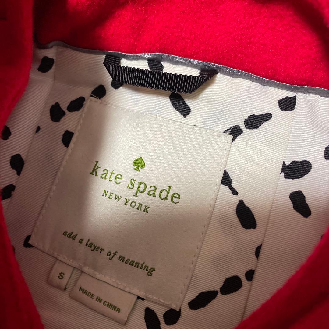 【４日最終！特別最終値下げ】☆ケイトスペード！真っ赤なリボンコート