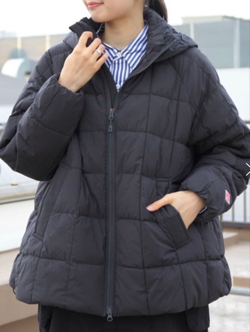 美品！　ダントン　フード　ダウン　ジャケット　チャコール S コート　アウター