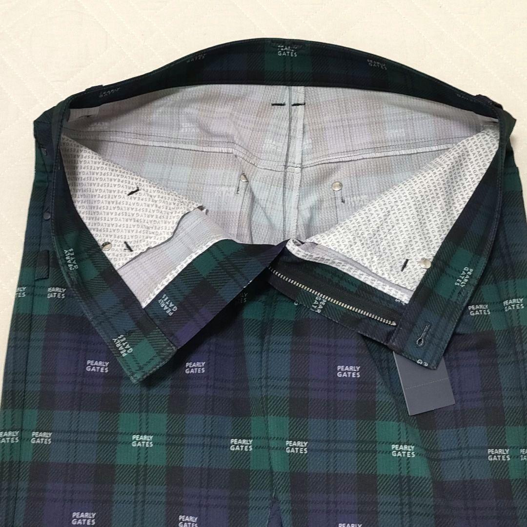【新品タグ付き】パーリーゲイツ　ゴルフ　ロングパンツ　ブラックウォッチ　ロゴ　4