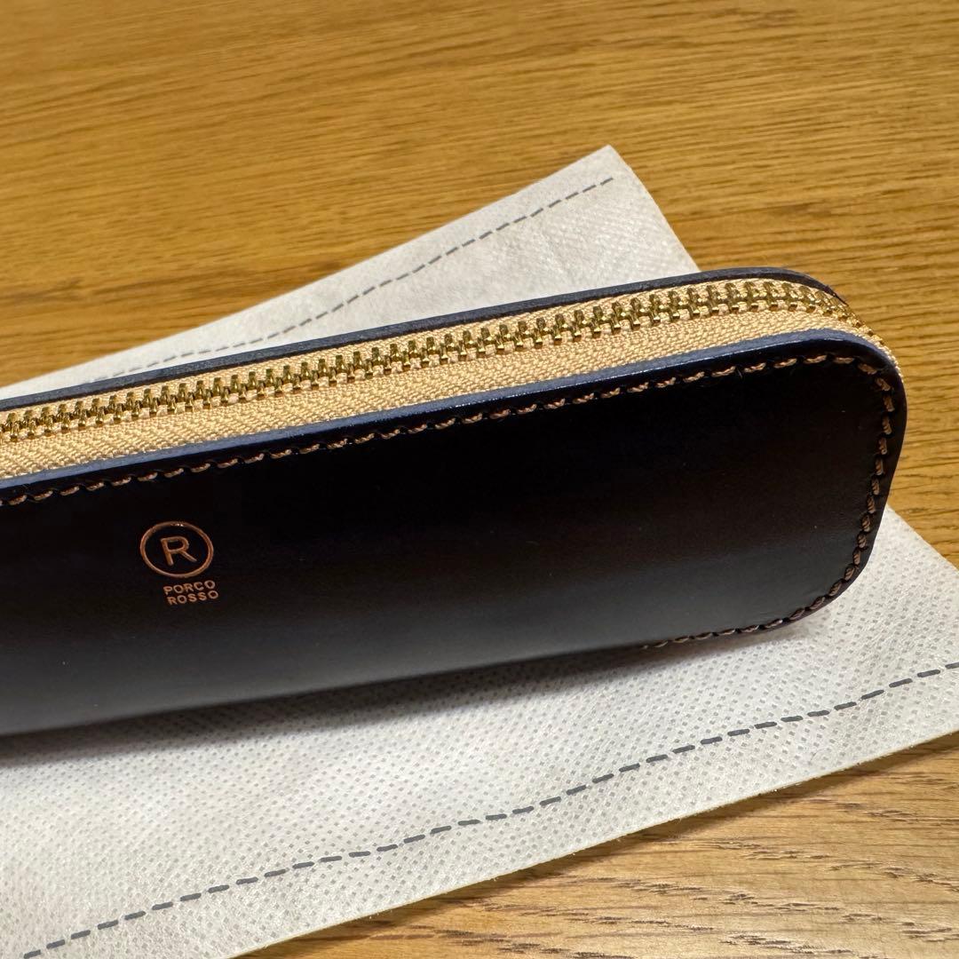 PORCO ROSSO ルガトショルダー／トレーペンケース／ネイビー