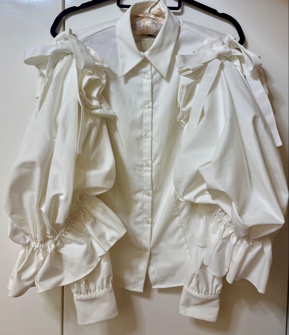 HAENGNAE ブラウス TAMAGO BLOUSE WHITE