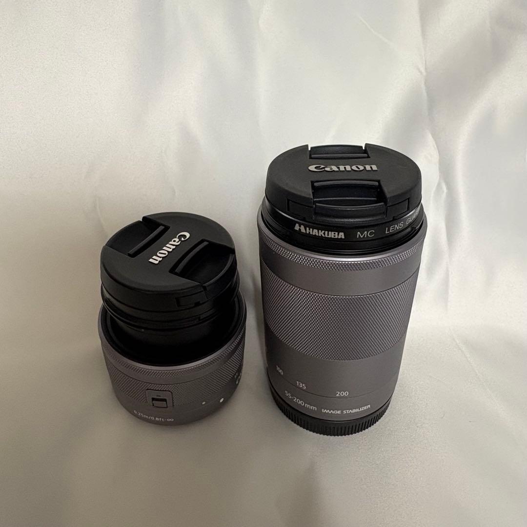 ★美品★Canon EOS ミラーレス一眼 ホワイト レンズ2種付き