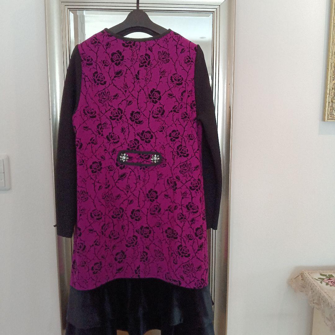 今季スーパービューティー花柄長袖ワンピース