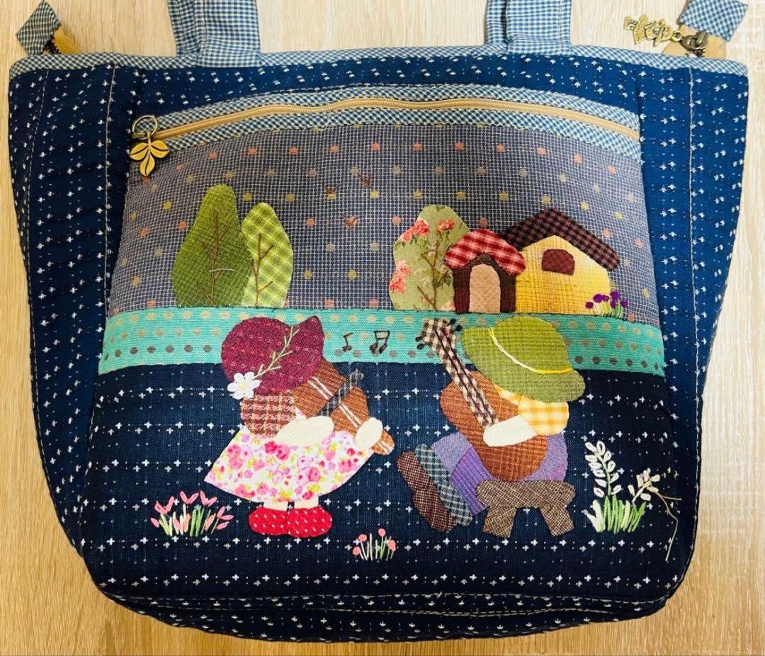★新作9500→9000★音楽スーちゃん＆ビリーくん★ハンドメイド　トートバッグ