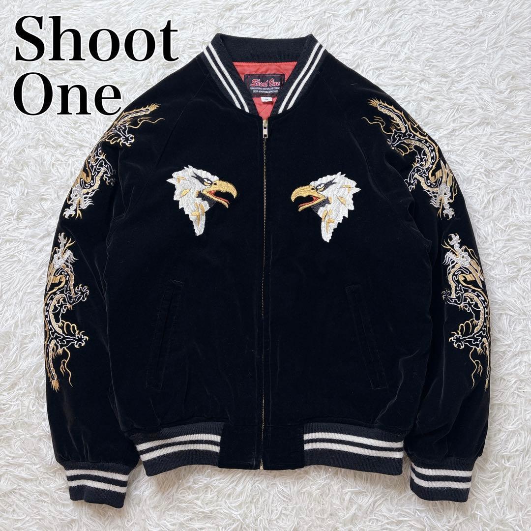Shoot One 別珍 スーベニア スカジャン ヴィンテージ 鷹 龍 刺繍