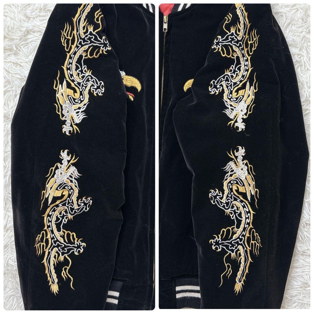 Shoot One 別珍 スーベニア スカジャン ヴィンテージ 鷹 龍 刺繍