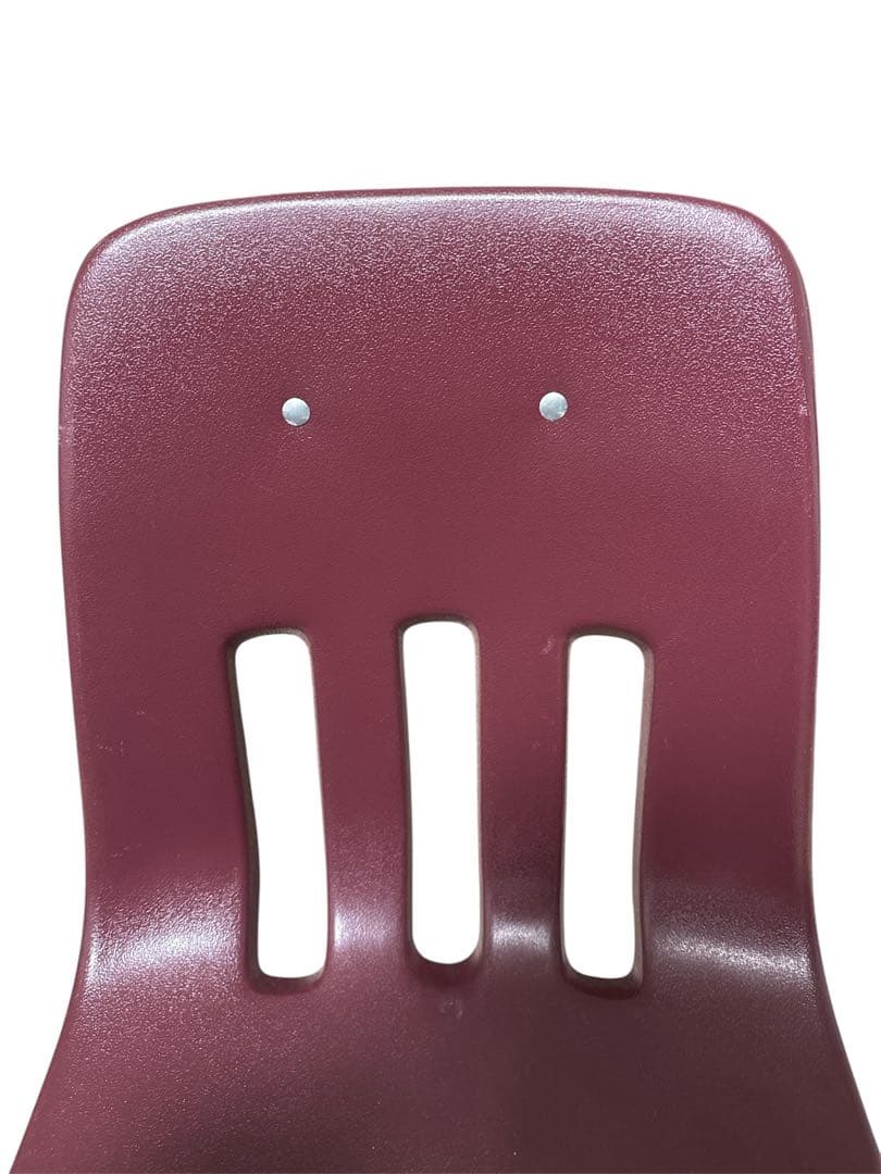 【希少】Virco バルコ スタッキングチェア M9018 ワイン レッド