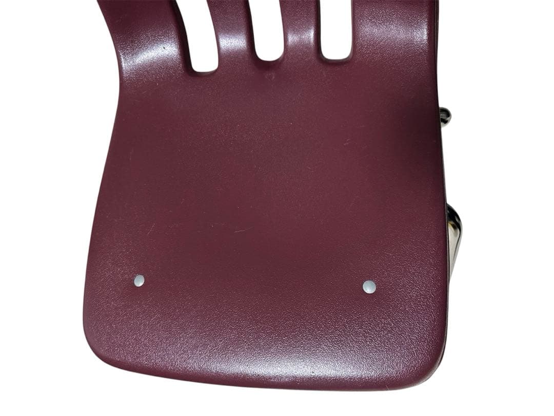 【希少】Virco バルコ スタッキングチェア M9018 ワイン レッド