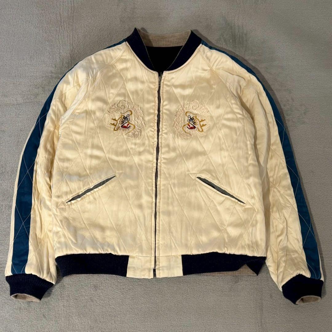 テーラー東洋 スカジャン 別珍 TT14482 港商 白鷲 虎XL相当