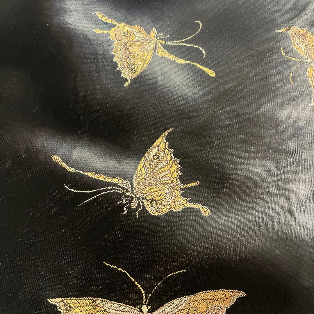 リバーシブル スカジャン 刺繍 金魚 蝶柄 サテン 和柄 ジャケット