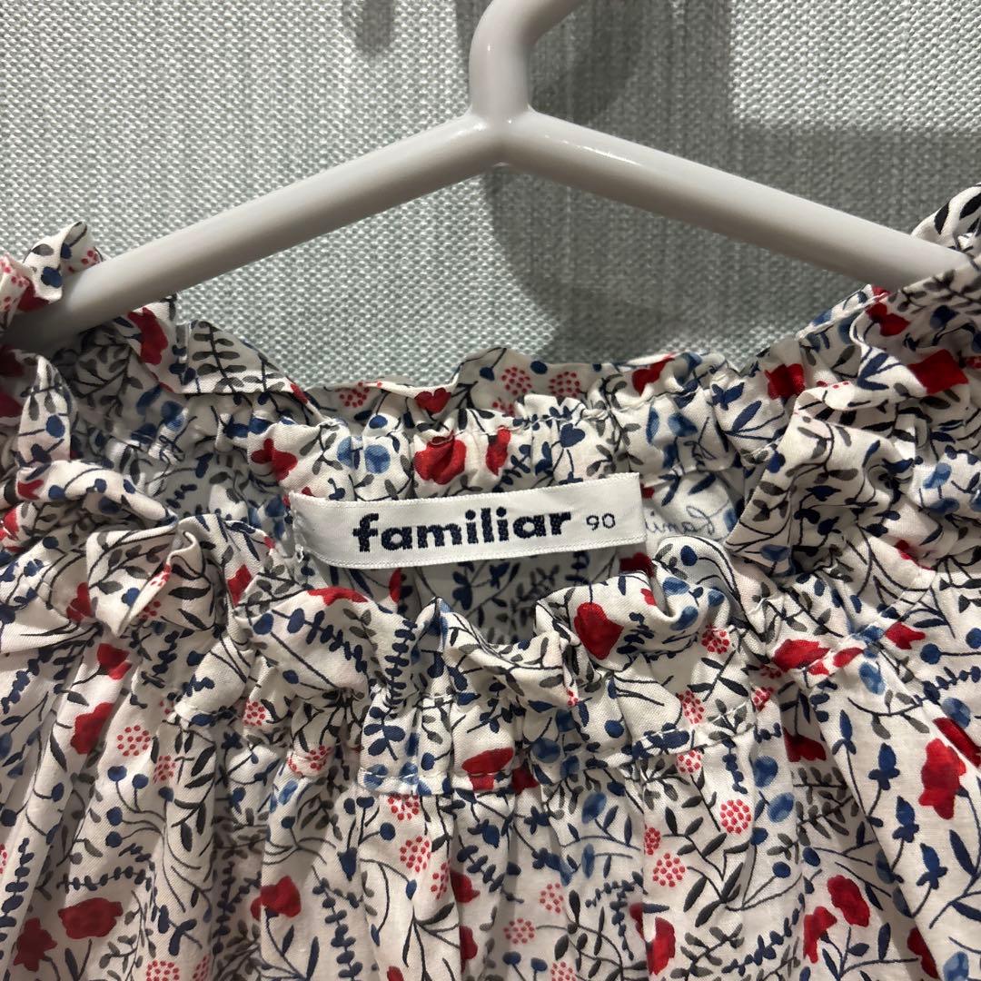 美品　ファミリア　リバティ　チュニック　90