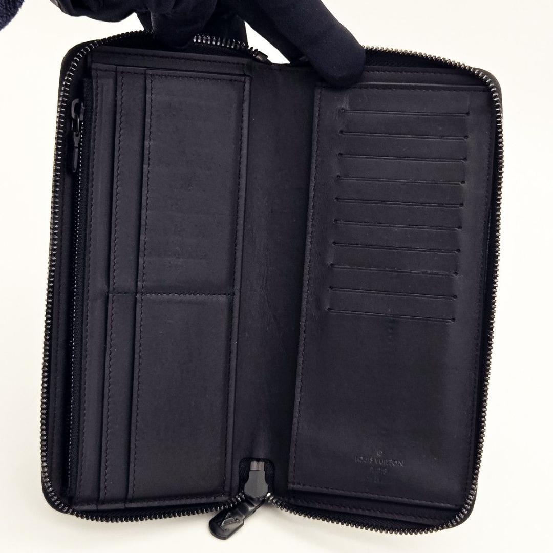 [ICモデル] ヴィトン 長財布 シャドウ ヴェルティカル ブラック A631