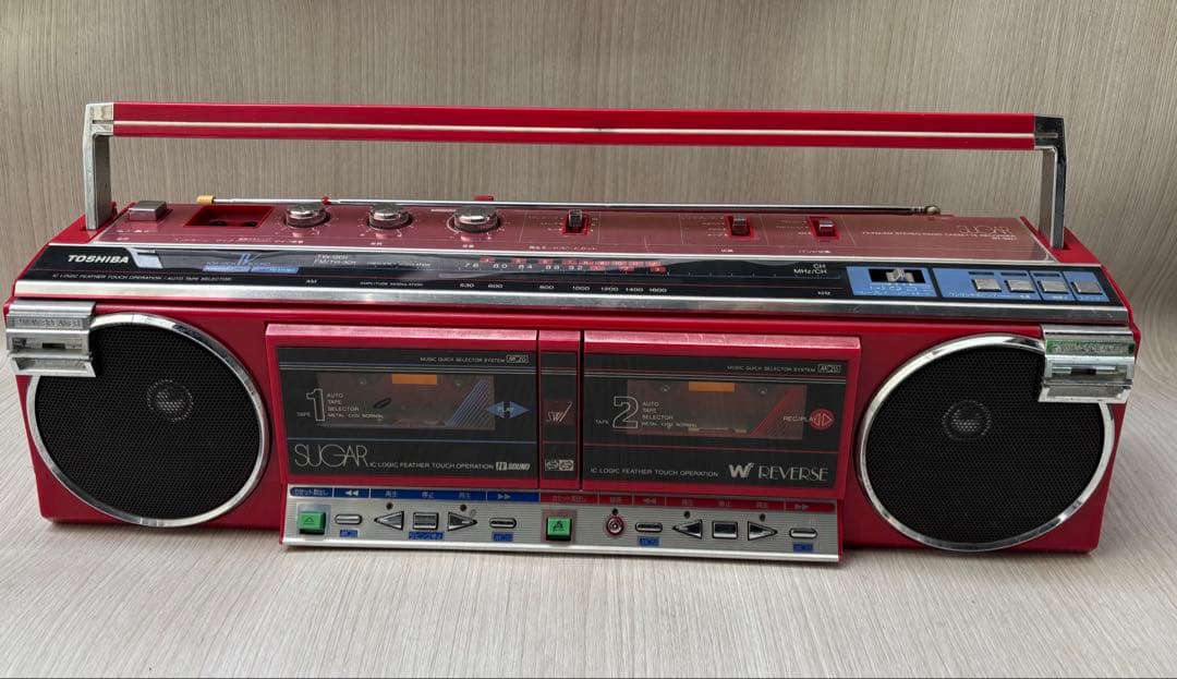 東芝SUGAR RT-SW7 赤　ラジカセ