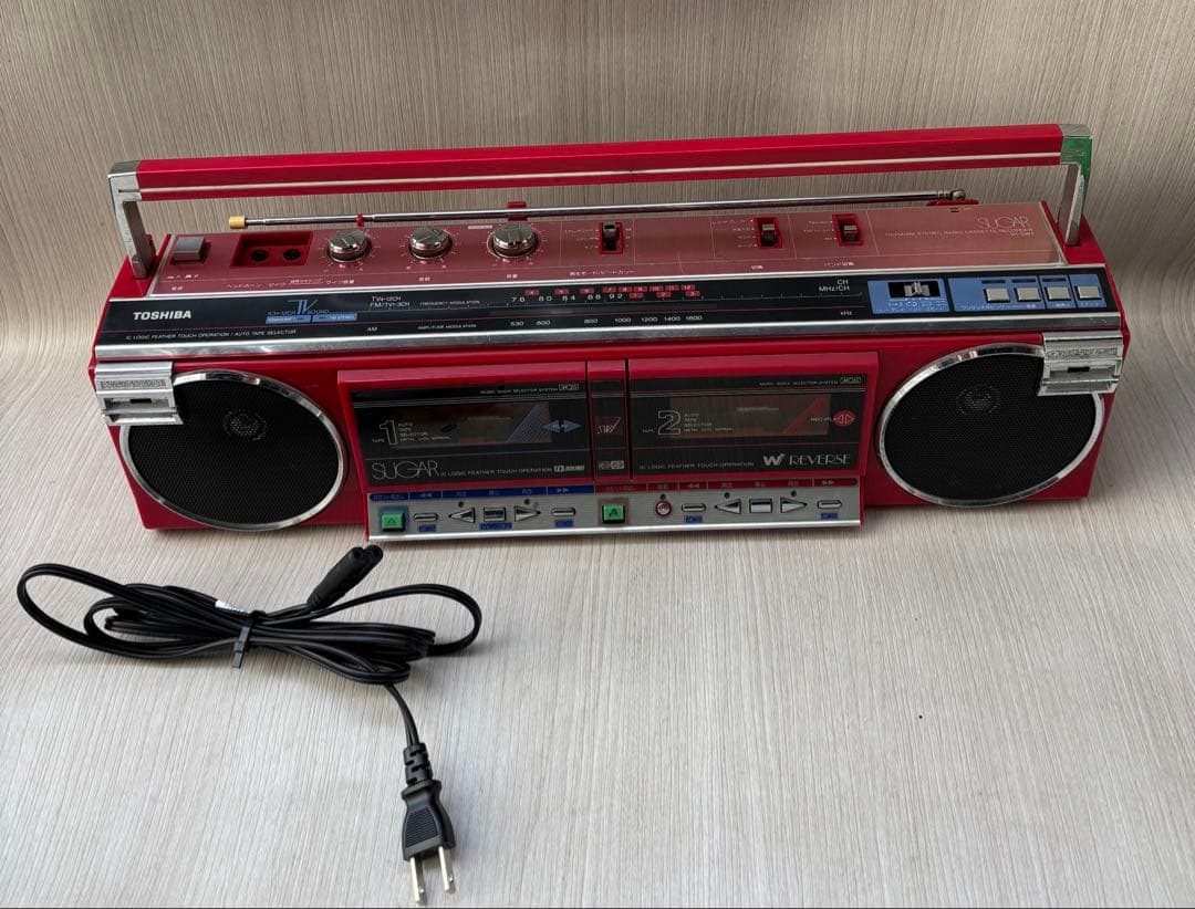 東芝SUGAR RT-SW7 赤　ラジカセ