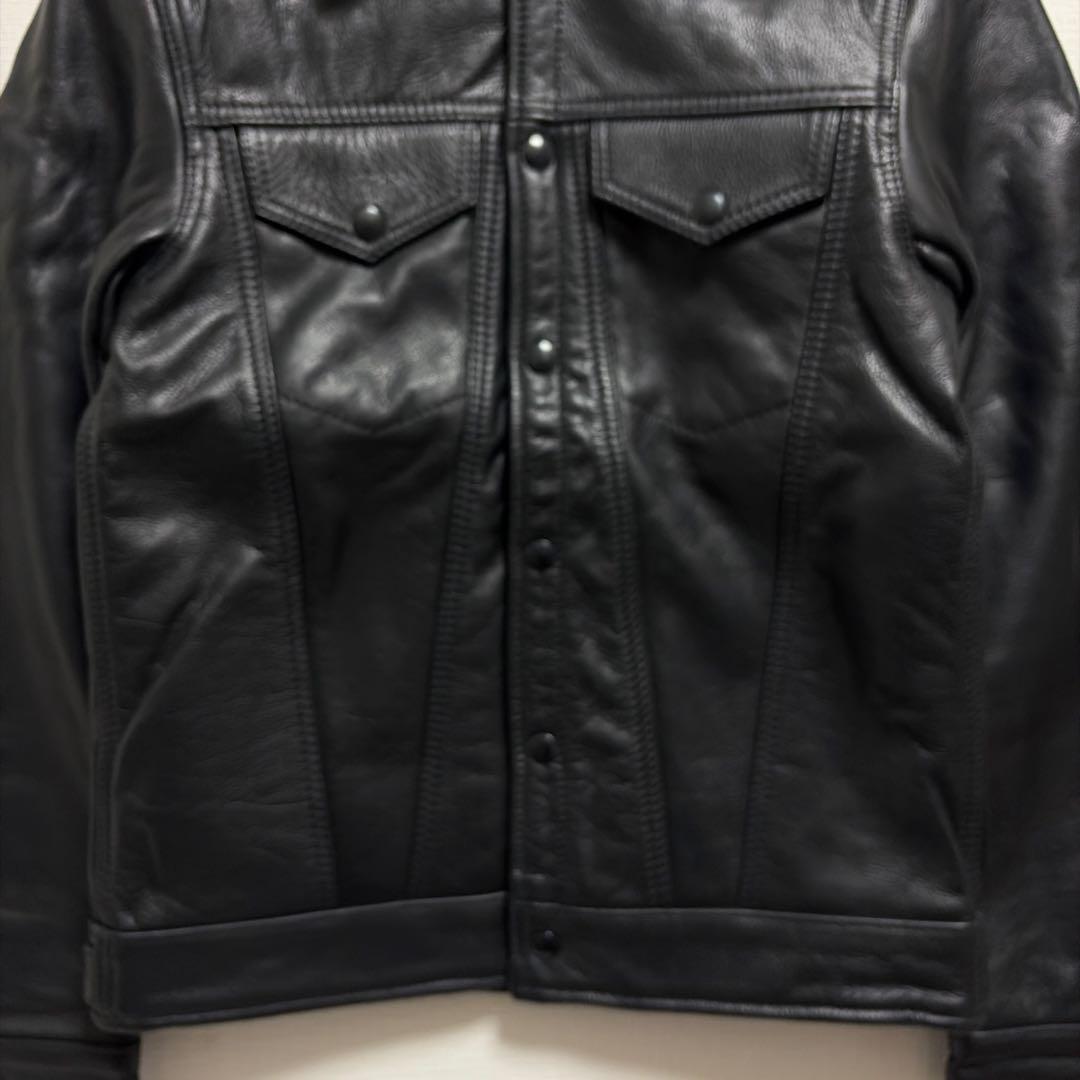 未使用バンソン vanson Gジャン型レザージャケット黒E150 36カスタム