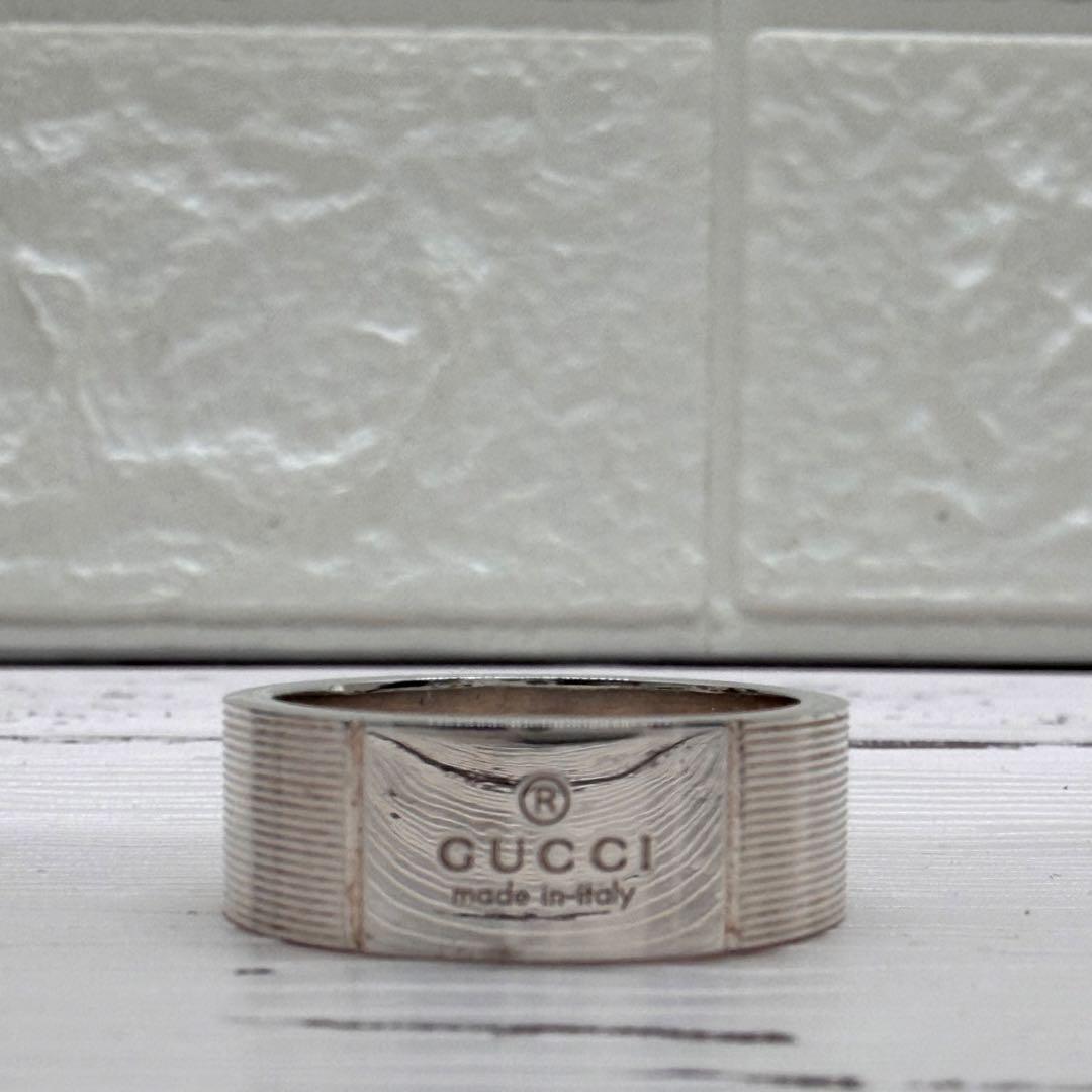 新品・未使用　グッチ　 リブデザイン　リング　925　23号