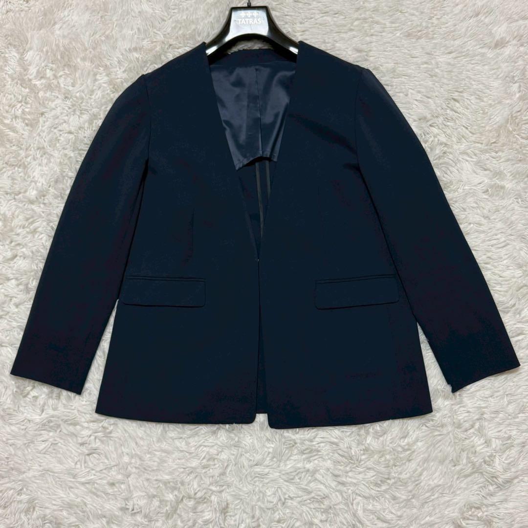 ✨美品/XL✨レミュー パンツスーツ ノーカラー ウォッシャブル 近年モデル