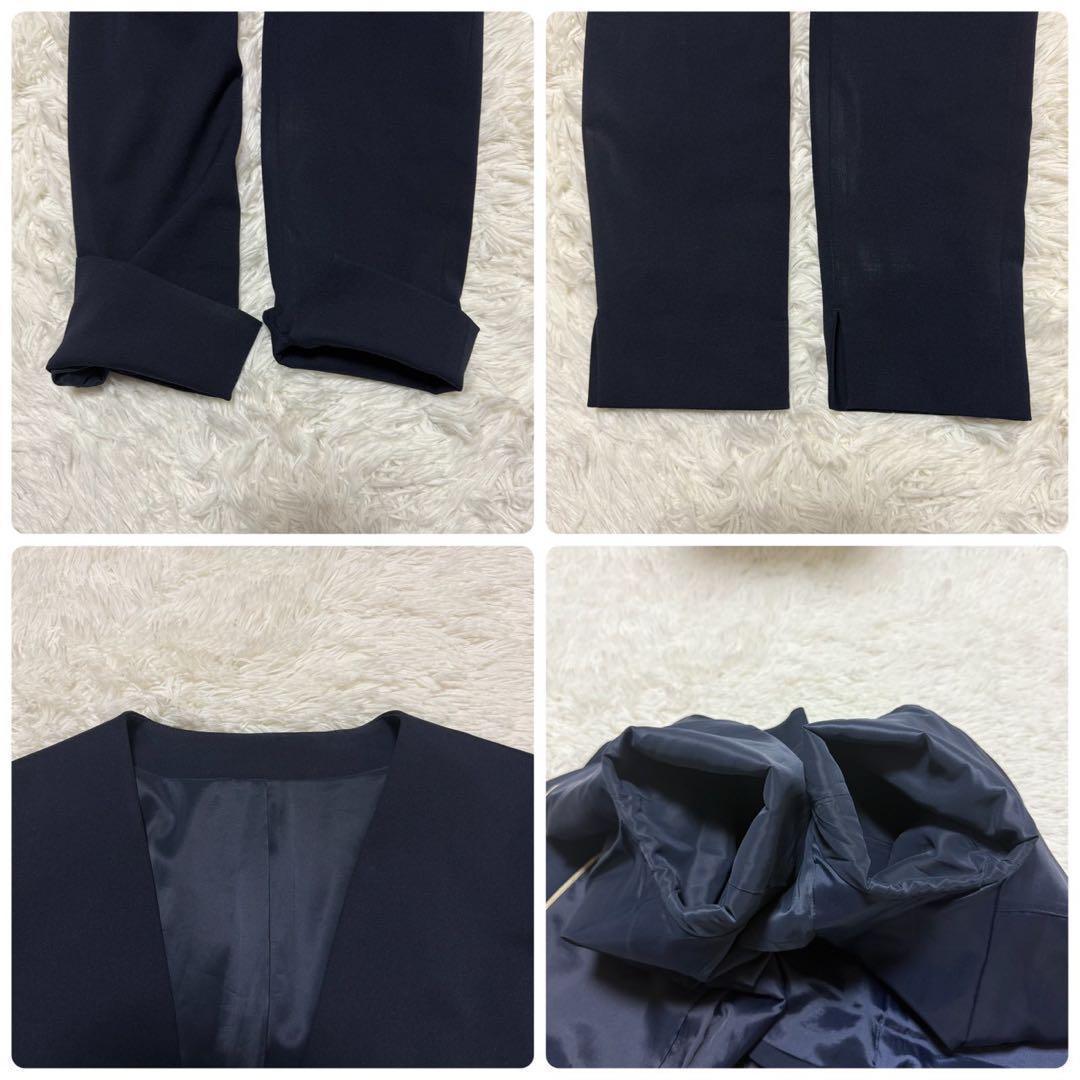 ✨美品/XL✨レミュー パンツスーツ ノーカラー ウォッシャブル 近年モデル