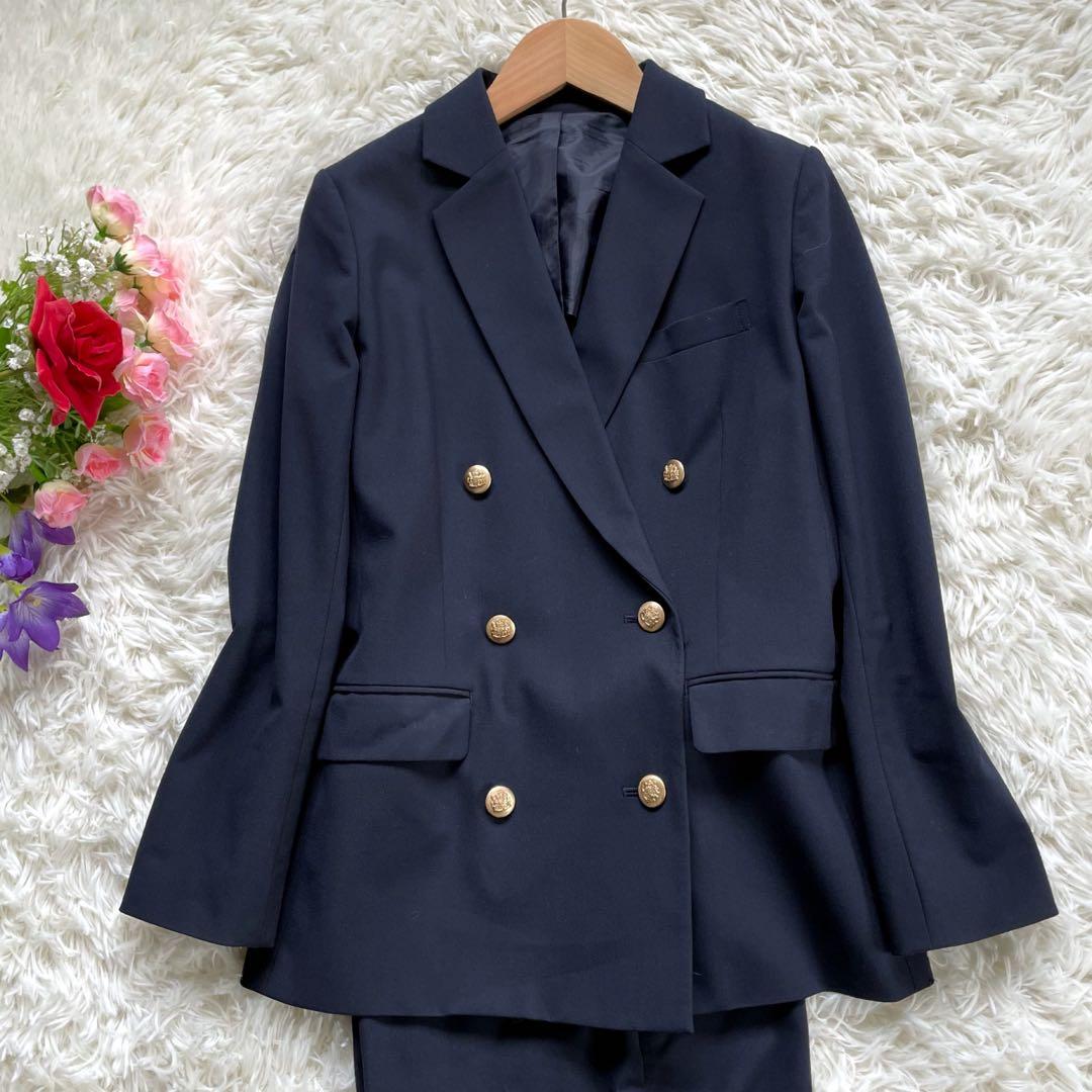 THE SUIT COMPANY 紺ブレダブル金ボタンパンツスーツセットアップ