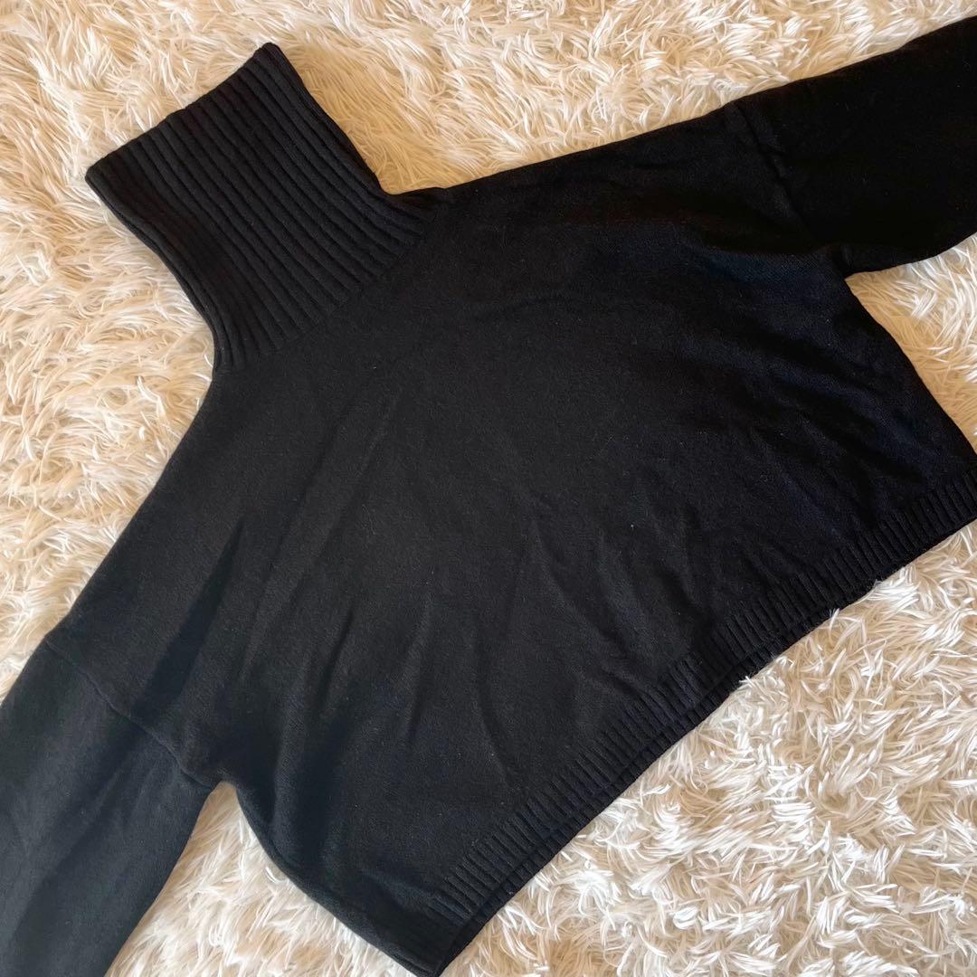 近年✨ ドゥーズィエムクラス クロップドタートルネックプルオーバー 黒 カシミヤ