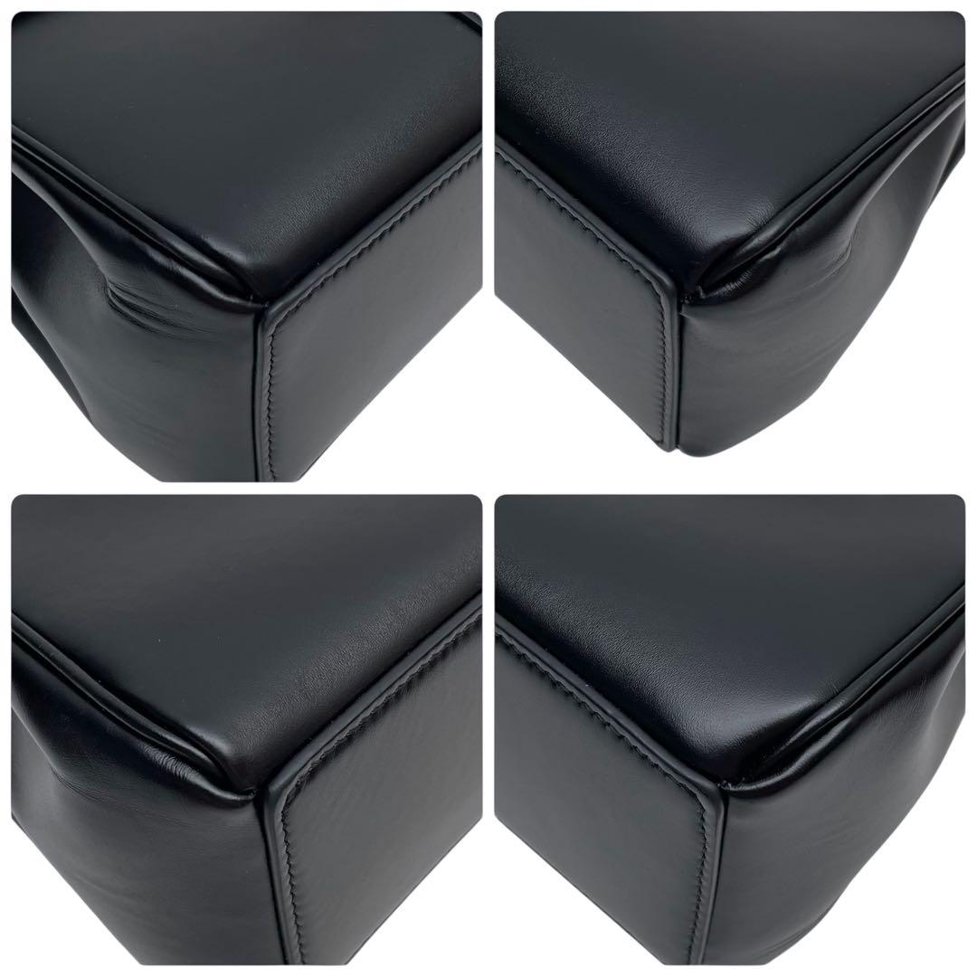 美品 セリーヌ セーズ16 スモール ミニ ハンド ショルダーバッグ ブラック.