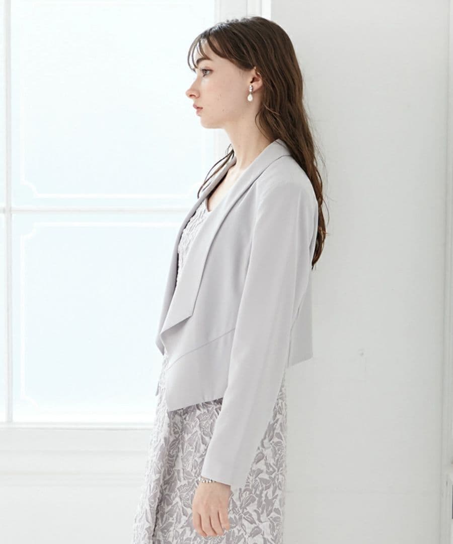 エメアクレット ジャケット セレブ フォーマル 上品 ショールカラー