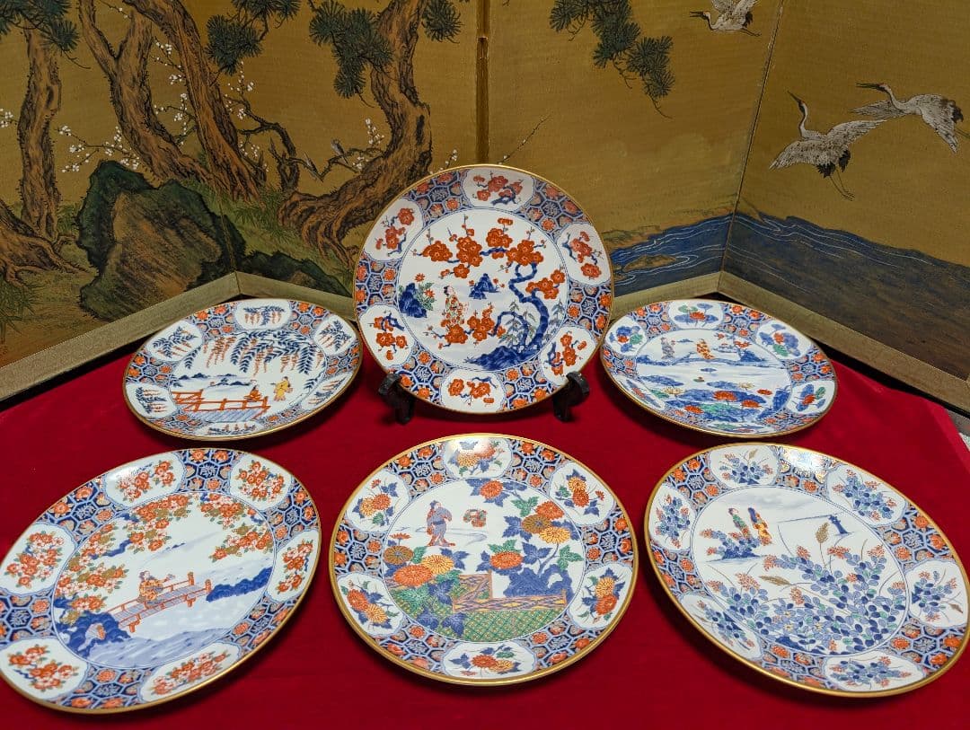 香蘭社　絵皿　飾り皿　6枚