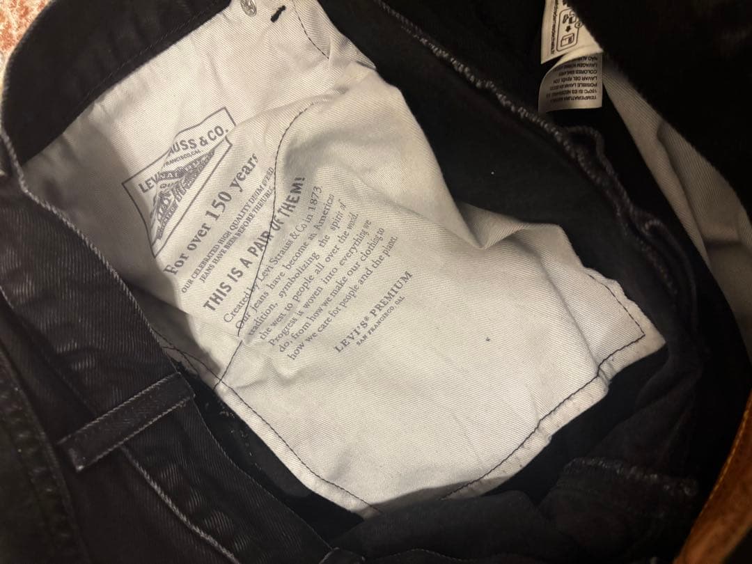 EDIFICE 別注 Levi's 501 BLACK 黒 W36L30