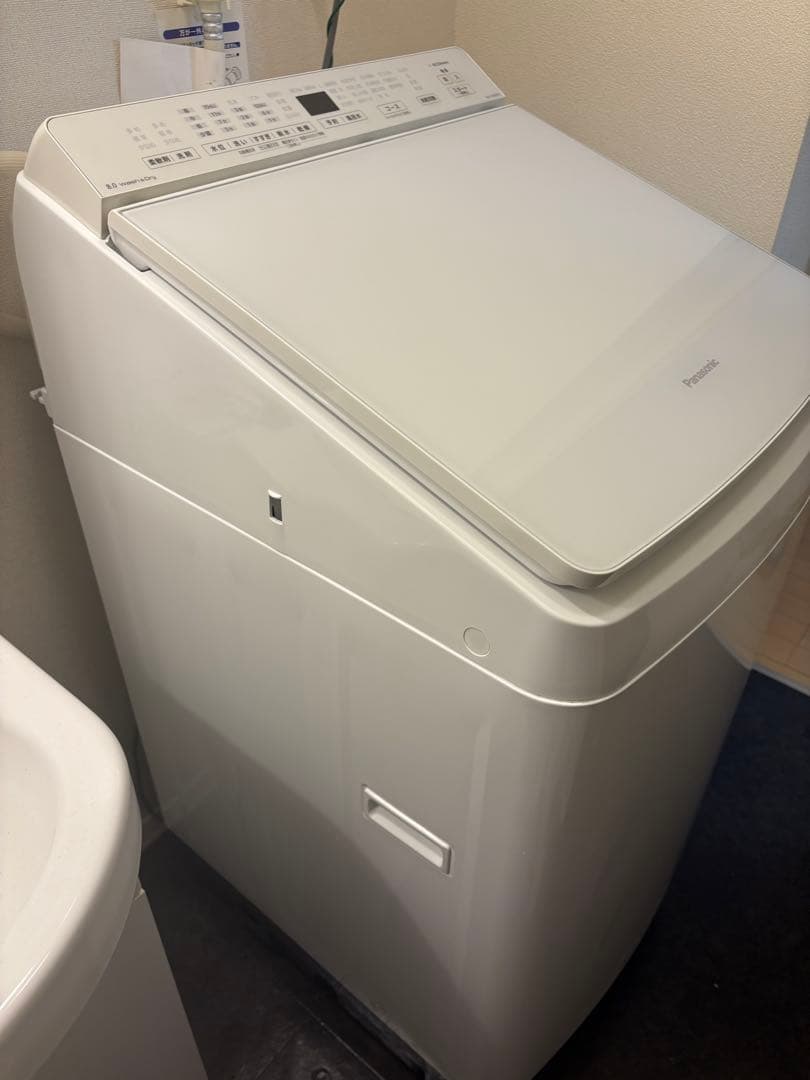 Panasonic 縦型乾燥機洗濯機 2021製 8kg NA-FW80K9-W