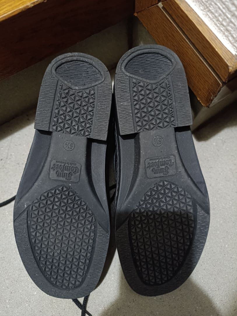 Finn Comfort ブラック レースアップシューズ