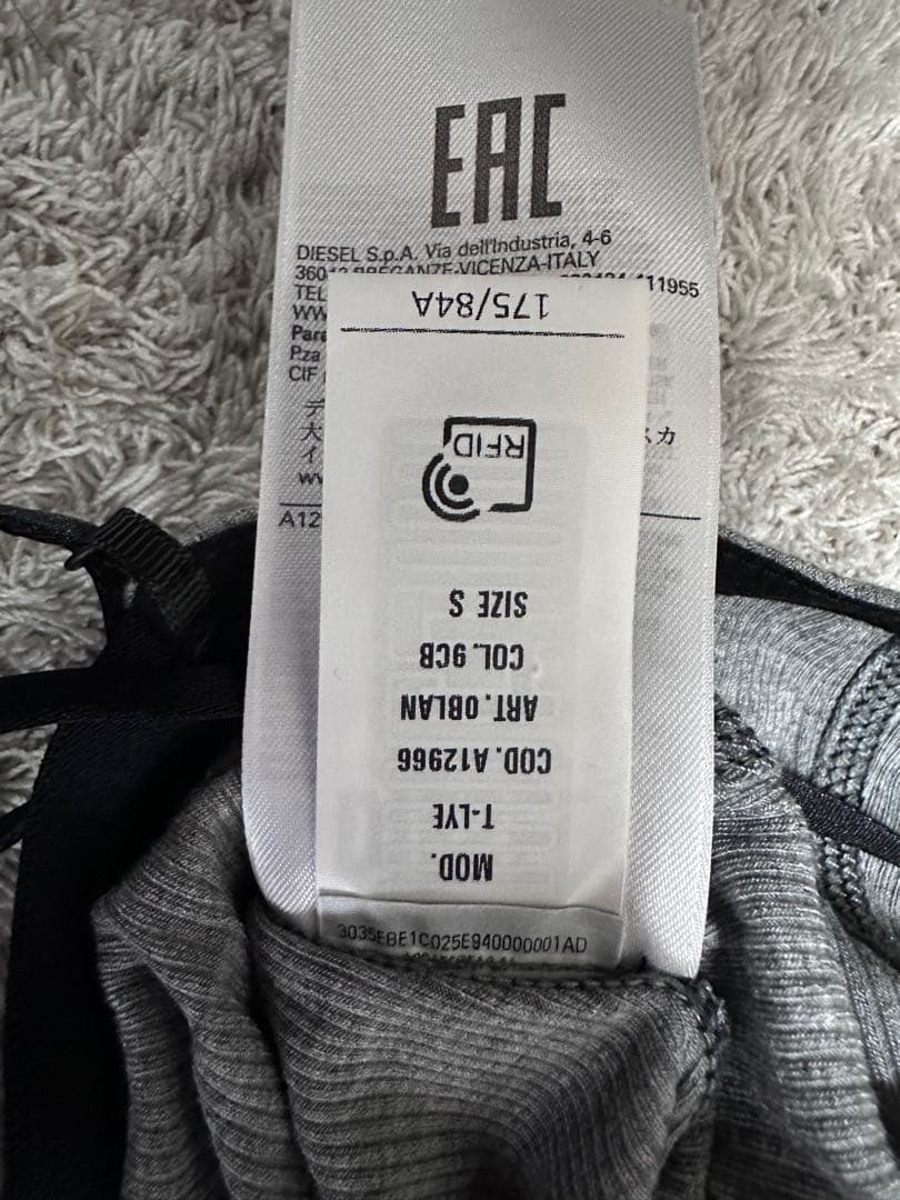 diesel DIESEL レディース ボディスーツ T-LYE グレー S