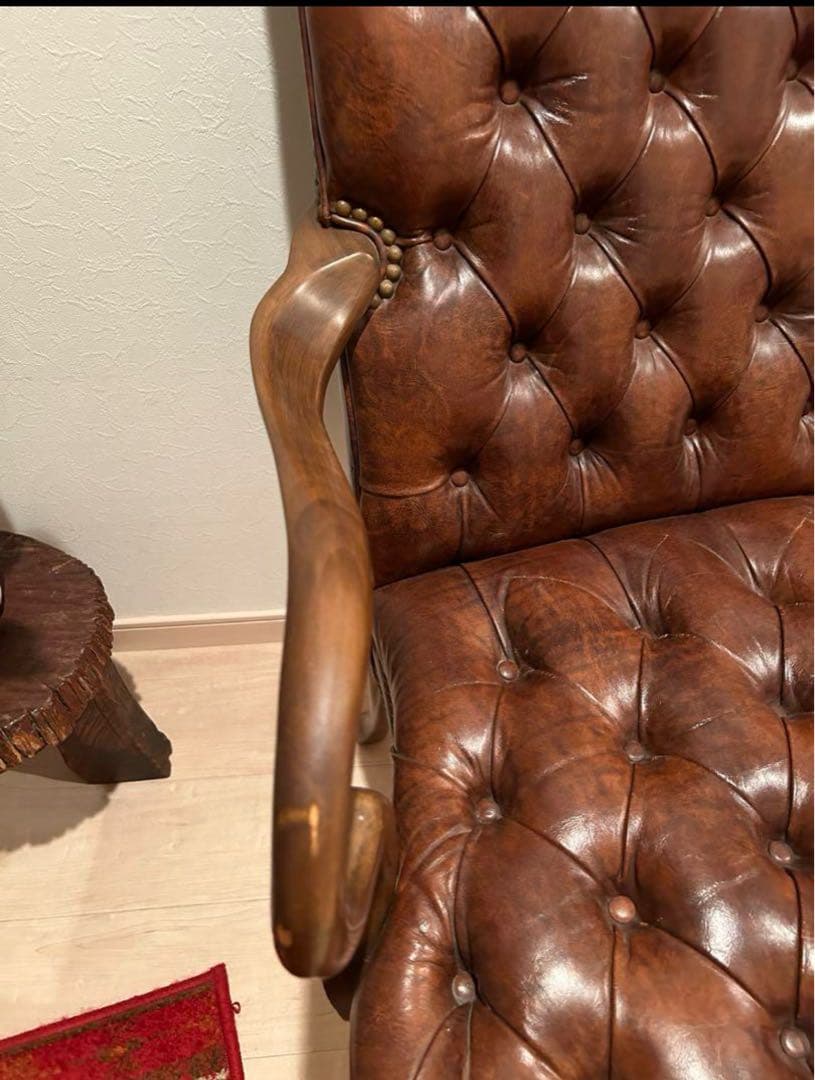 アメリカンアンティークチェアー 椅子 スタッズ