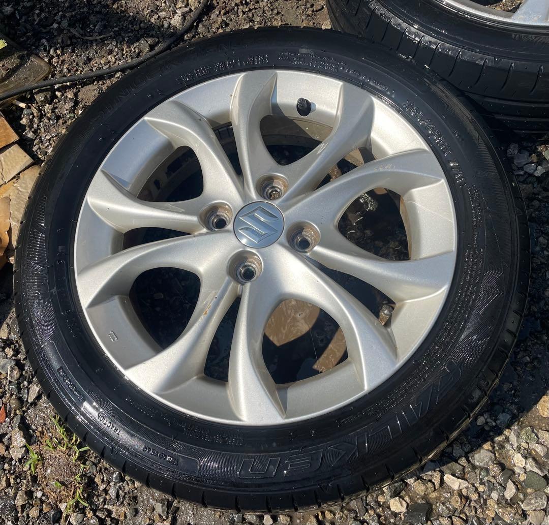 値下げ中‼️SUZUKI純正アルミ165/60R15 タイヤ付き