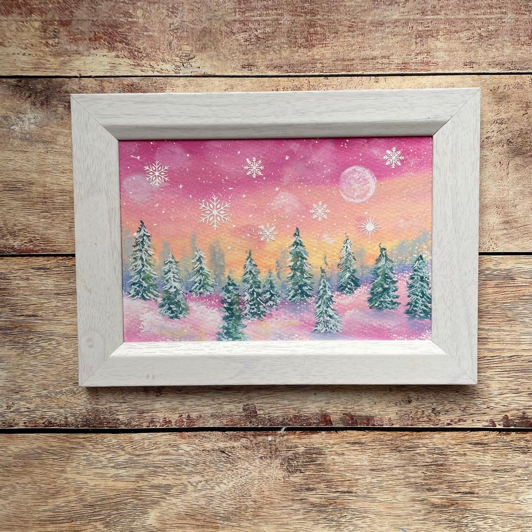 オイルパステル画　アクリル画　ご予約品　5点