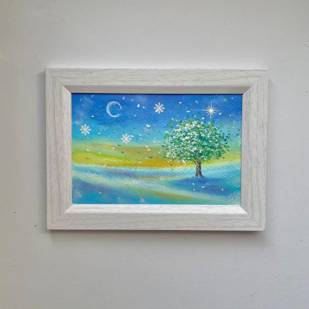 オイルパステル画　アクリル画　ご予約品　5点